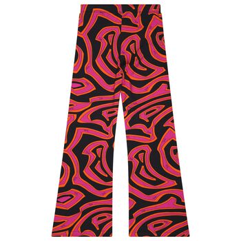 Girls Purple & Black Labirinto Leggings