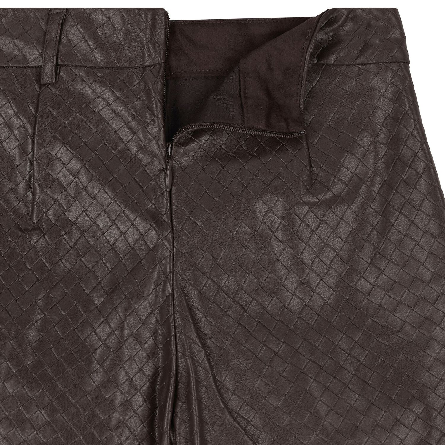 Girls Brown Faux Leather Shorts, 1, hi-res
