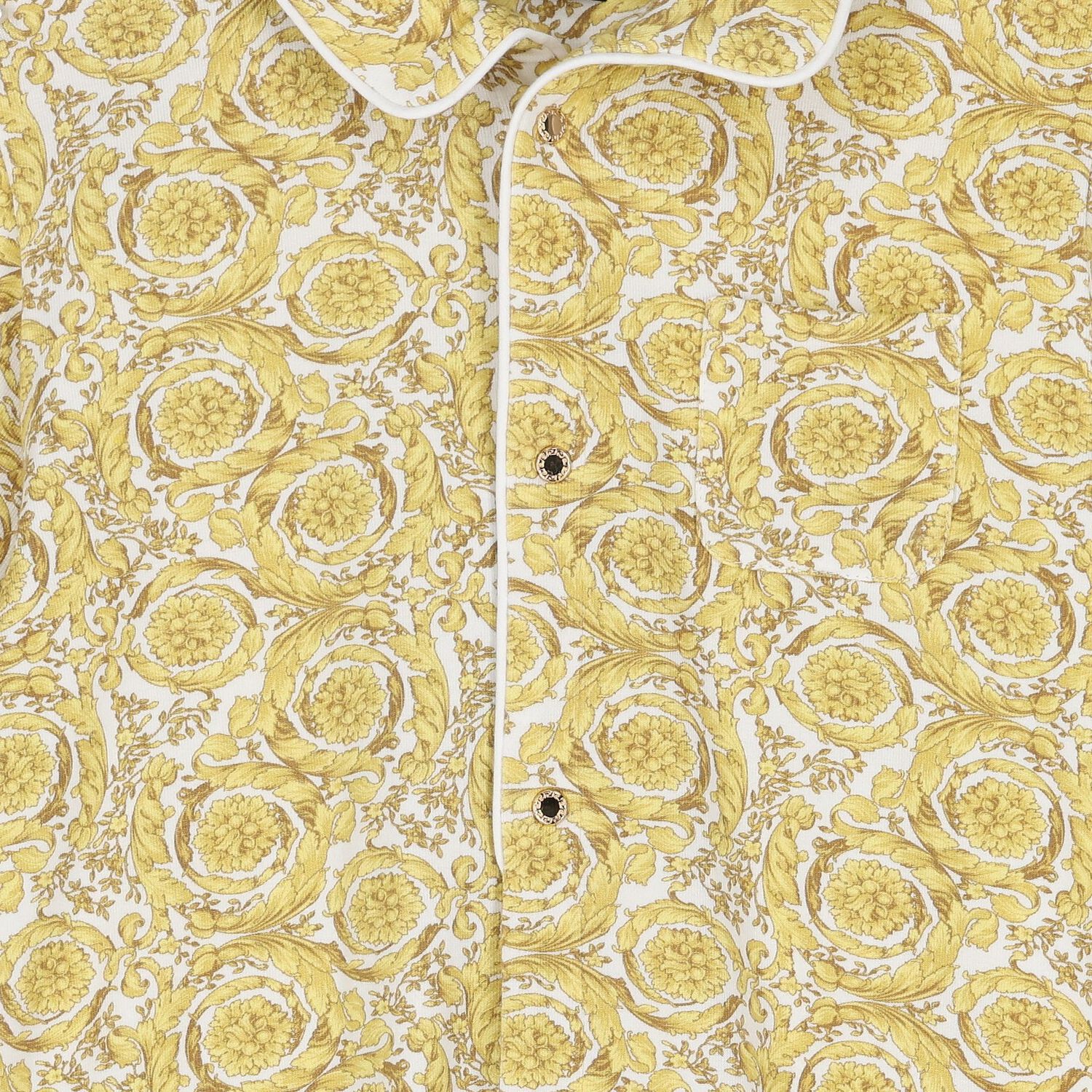 Ivory & Yellow Barocco Baby Romper, 1, hi-res