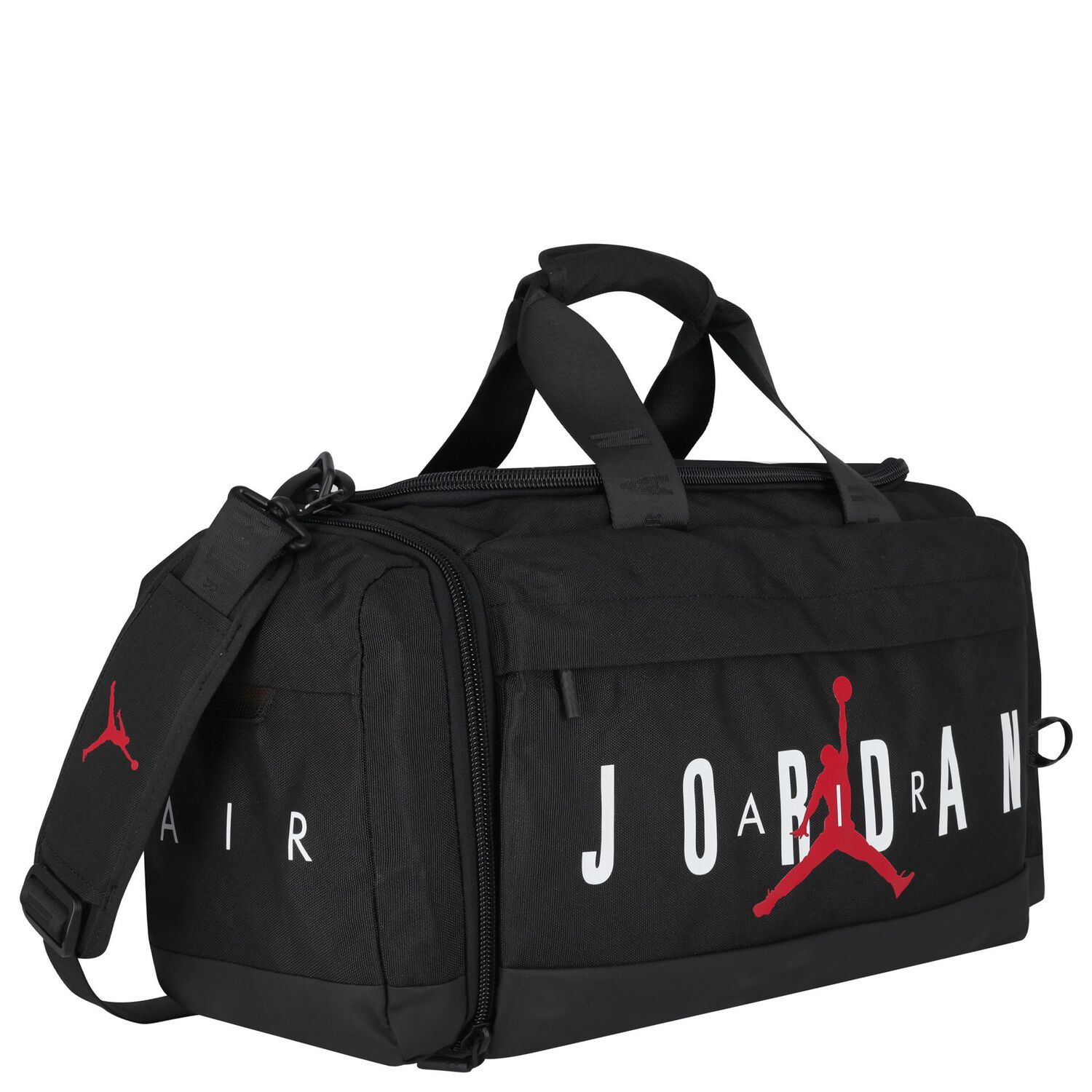 Black Jordan Logo Duffle Bag, 1, hi-res