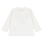 Younger White Teddy Bear Logo Long Sleeve Top, 1, hi-res