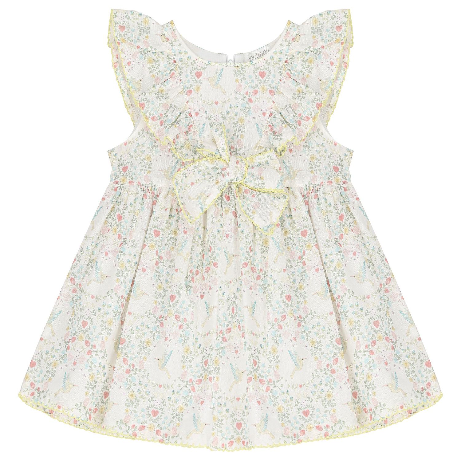 Baby Girls Ivory Floral Dress Set, 1, hi-res