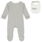 Ivory & Navy Blue Babygrow Gift Set, 1, hi-res