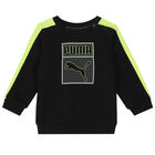 Younger Boys Black & Green Logo Tracksuit, 1, hi-res