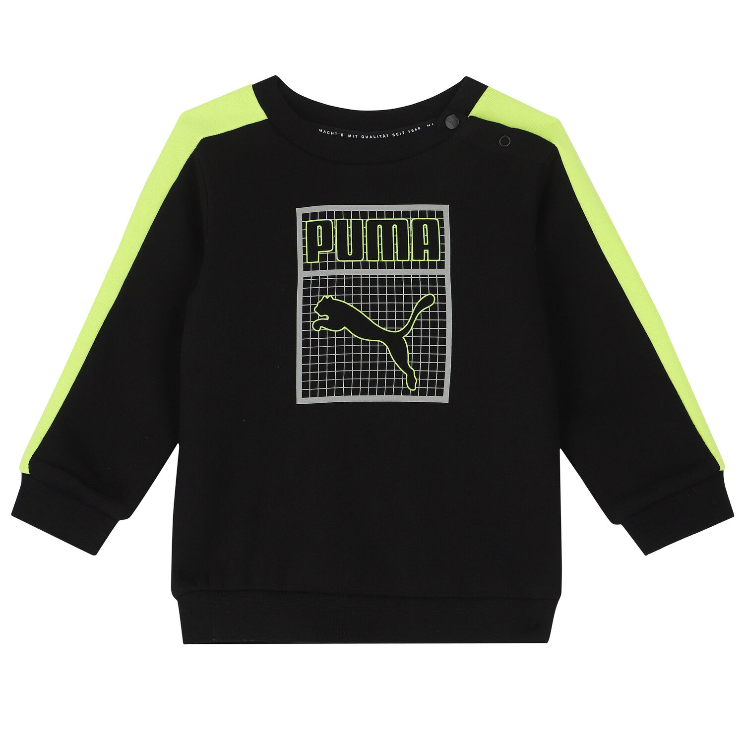 Younger Boys Black & Green Logo Tracksuit, 1, hi-res