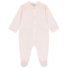 Baby Girls Pink & White Logo Babygrow Set, 2, hi-res