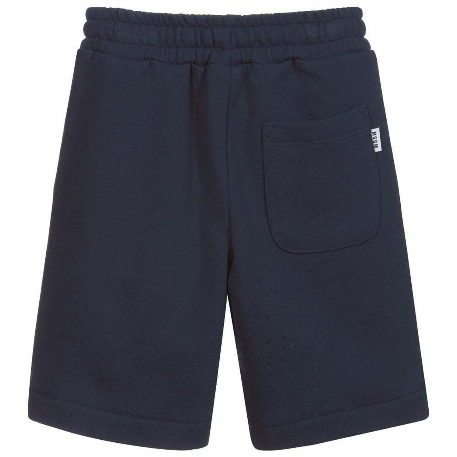 Navy Cotton Logo Shorts, 1, hi-res