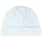 Baby Boys White & Blue Stars Hat, 1, hi-res