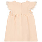 Younger Girls Pink Logo Dress, 1, hi-res