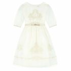 Girls White & Gold Dress, 1, hi-res