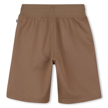 Boys Beige Logo Shorts
