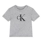 Baby Boys Grey Logo Babygrow Gift Set, 1, hi-res