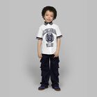 Boys White Varsity Logo Shirt, 1, hi-res