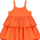 Girls Orange Ruffle Dress, 1, hi-res