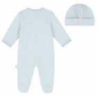 Baby Boys Blue Babygrow & Hat Set, 2, hi-res