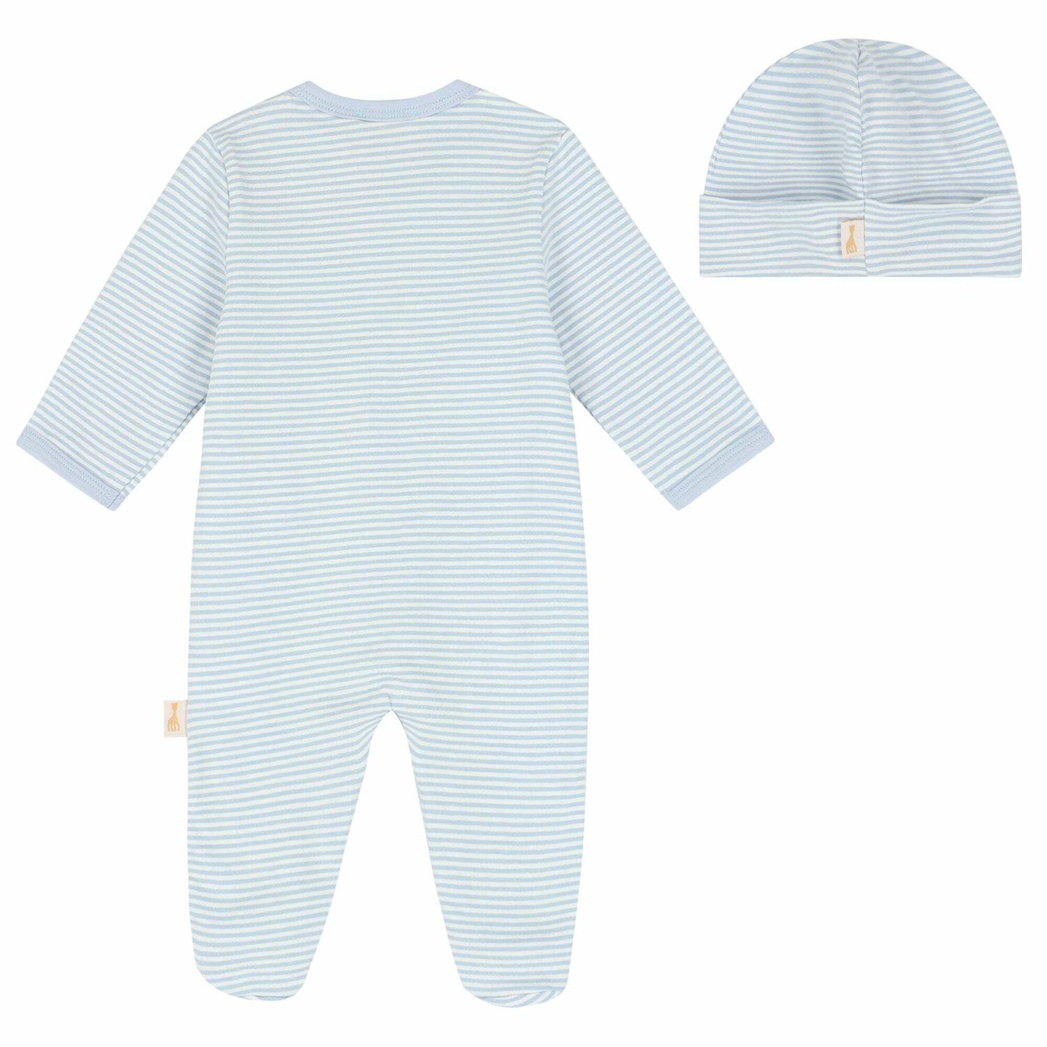 Baby Boys Blue Babygrow & Hat Set, 2, hi-res