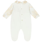 Baby Girls Ivory & Beige Geo Map Babygrow, 1, hi-res