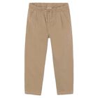 Boys Beige Joggers, 1, hi-res