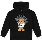 Black Teddy Logo Hooded Top, 1, hi-res