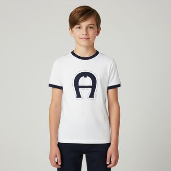 Boys White Logo T-Shirt