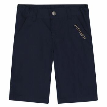 Boys Navy Logo Shorts