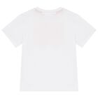 Boys White Logo T-Shirt, 2, hi-res