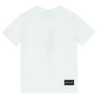 Boys White Thunderbolt Logo T-Shirt, 2, hi-res