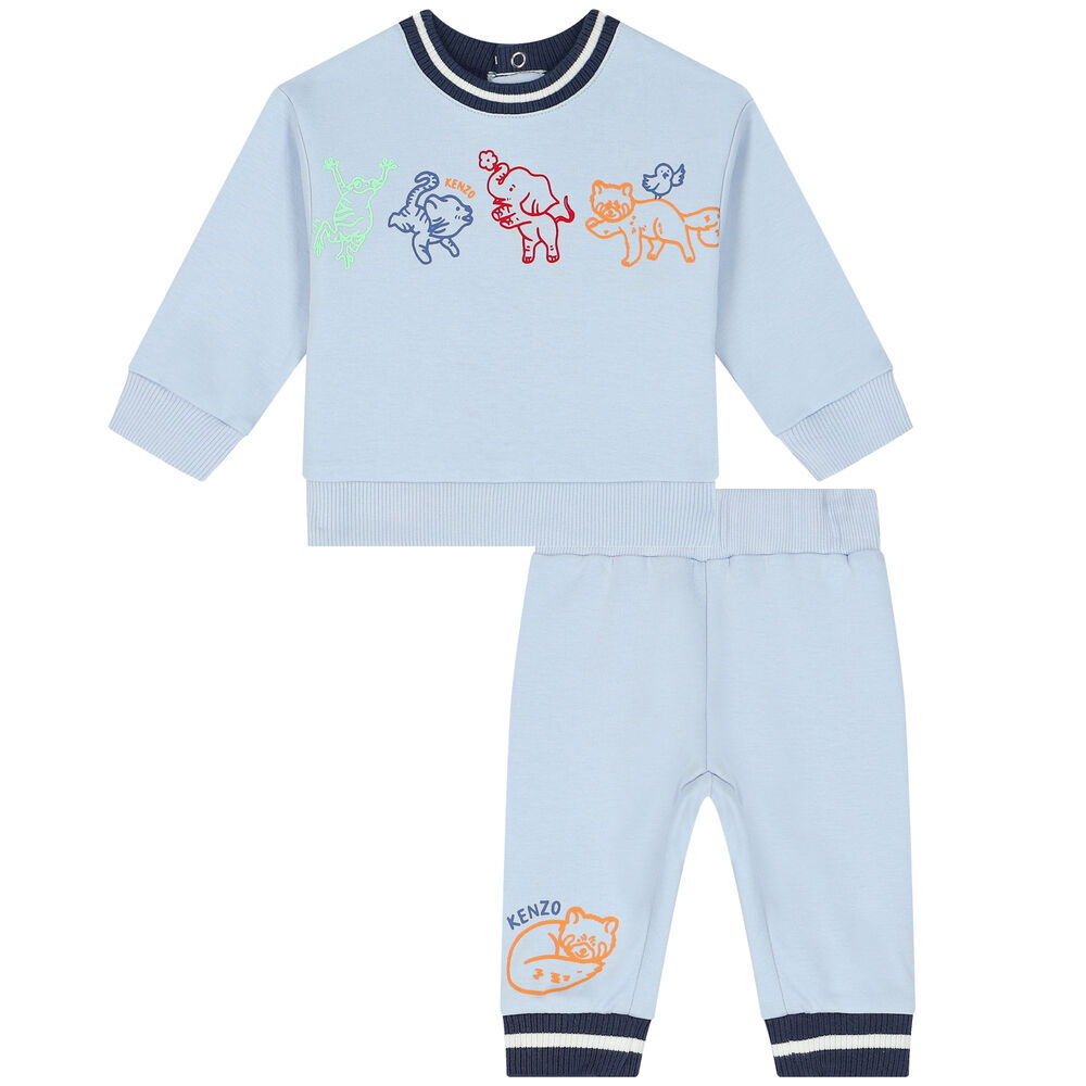 Baby blue kenzo deals tracksuit