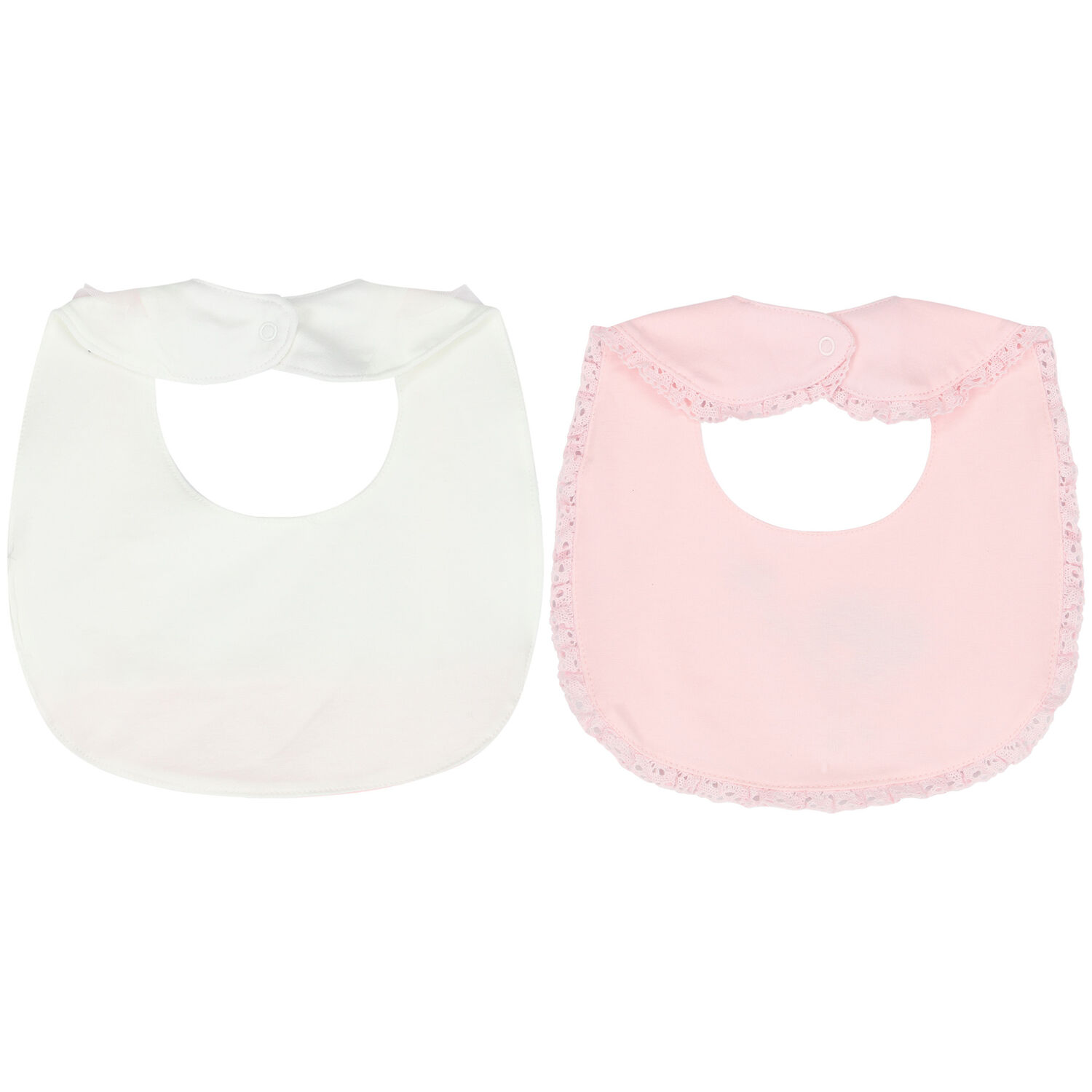 Baby Girls Pink & White Ballerina Bibs (2 Pack), 1, hi-res image number null