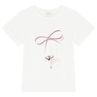 Girls Ivory Logo T-Shirt, 1, hi-res