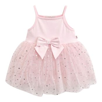 Baby Girls Pink Bow Tulle Dress Set