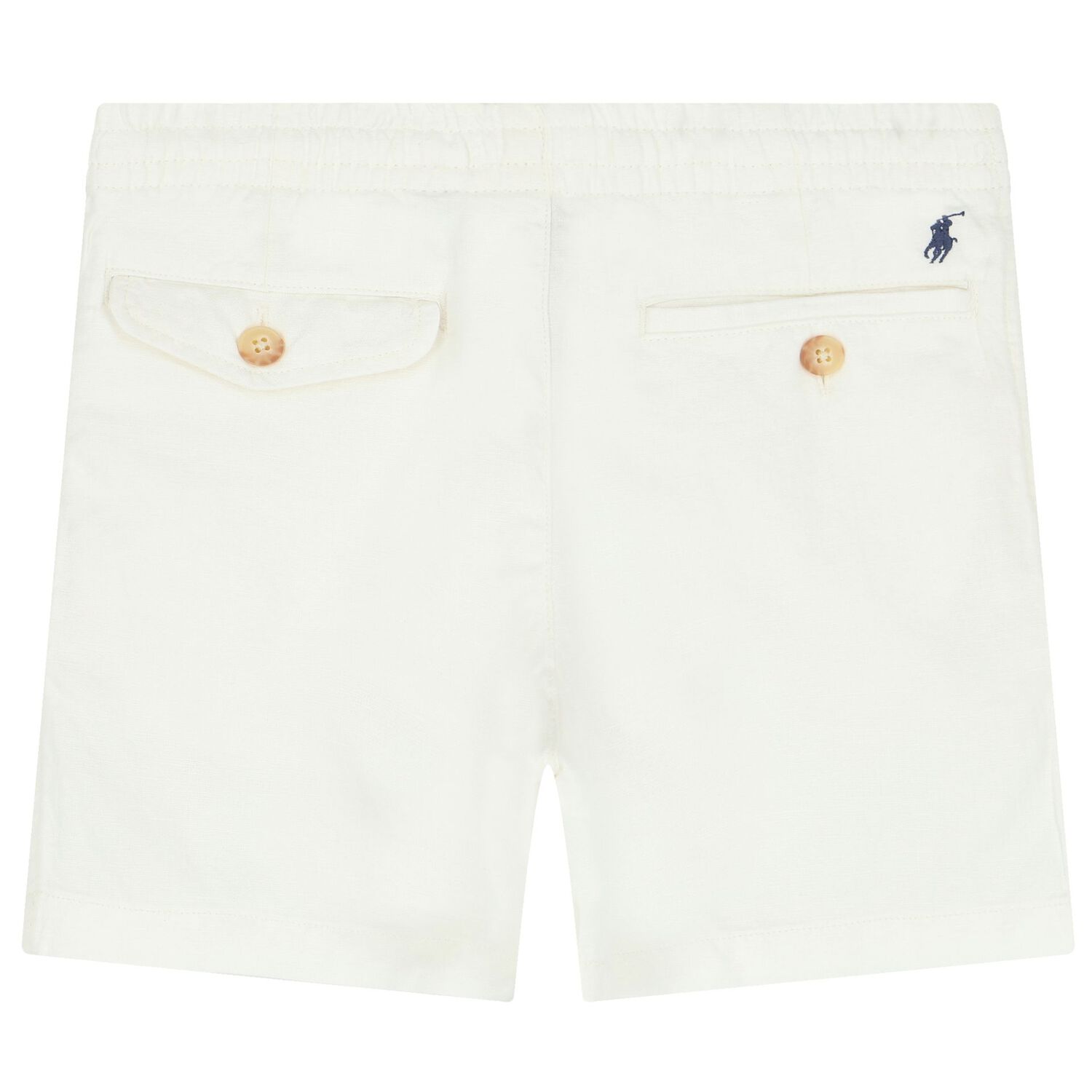 Boys White Logo Shorts, 1, hi-res