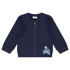 Younger Girls Navy Blue Logo Tracksuit, 1, hi-res