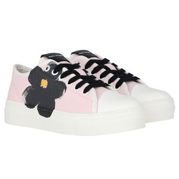 Girls Pink Daisy Trainers