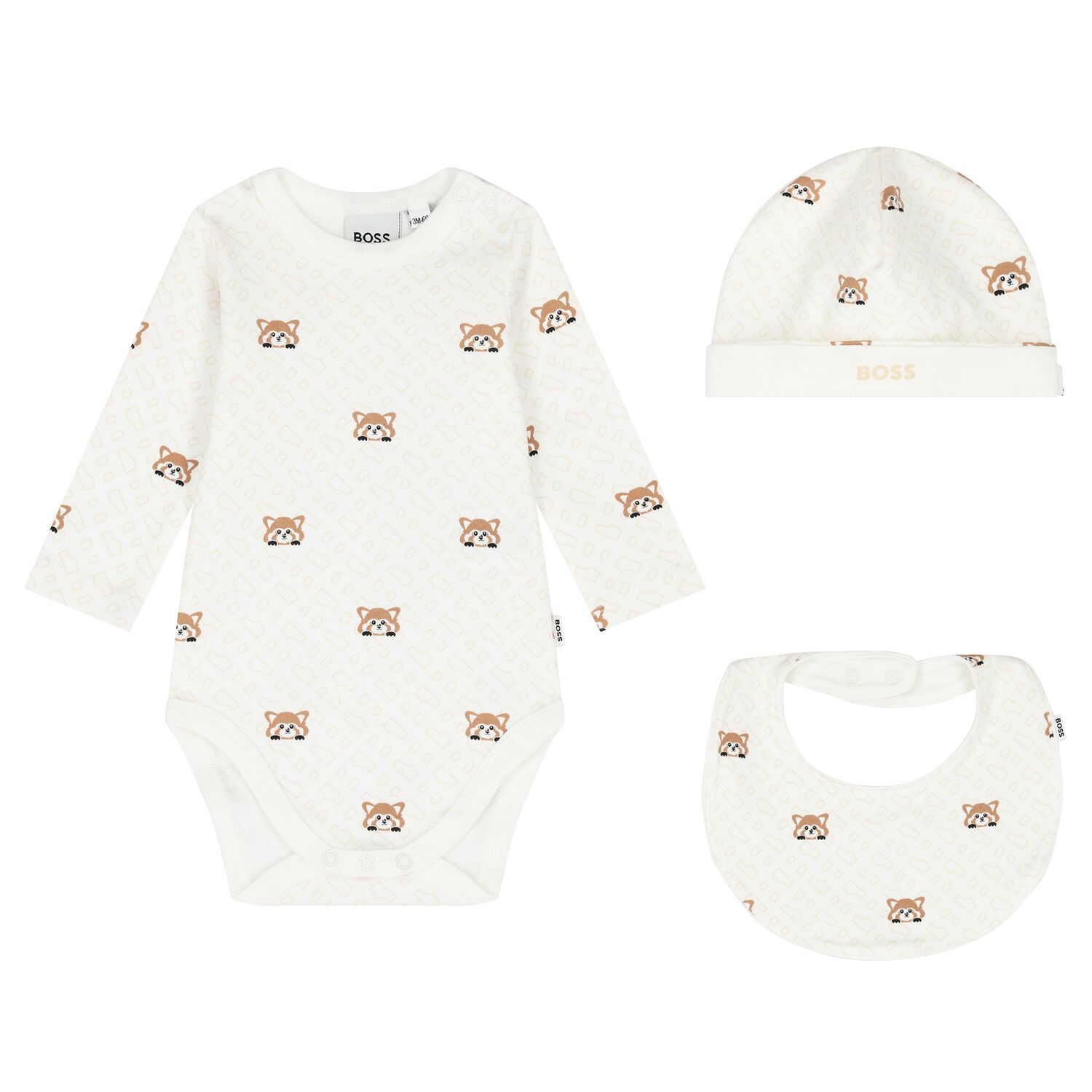 Ivory Logo Red Panda Babygrow Set, 1, hi-res