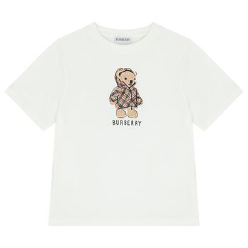White Thomas Bear Logo T-Shirt