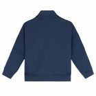 Boys Navy Logo Zip Up Top, 1, hi-res