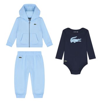 Baby Boys Blue Logo Tracksuit Set