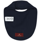 Navy & Gold Logo Baby Bib, 2, hi-res