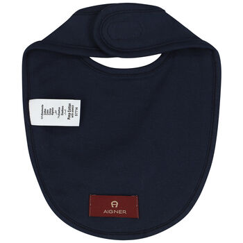 Navy & Gold Logo Baby Bib