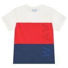 Boys White, Red & Blue Shorts Set, 3, hi-res