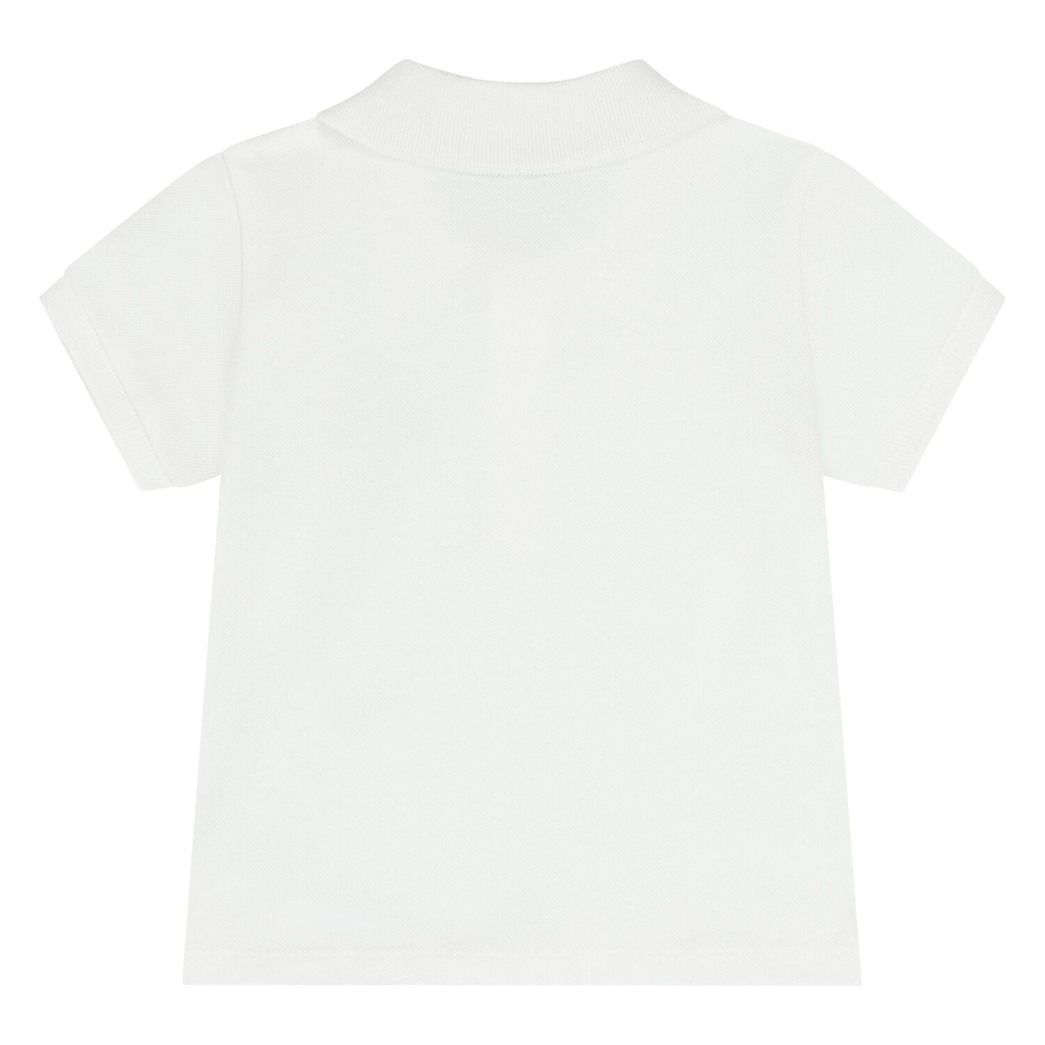 Younger Boys White Teddy Bear Logo Polo Shirt, 1, hi-res