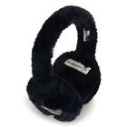 Girls Navy Blue Faux Fur Ear Muffs, 1, hi-res
