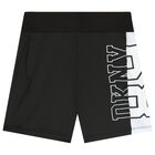Boys Black & White Logo Shorts, 1, hi-res