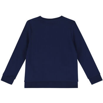 Boys Navy Teddy Logo Sweatshirt