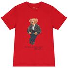 Boys Red Polo Bear T-Shirt, 1, hi-res