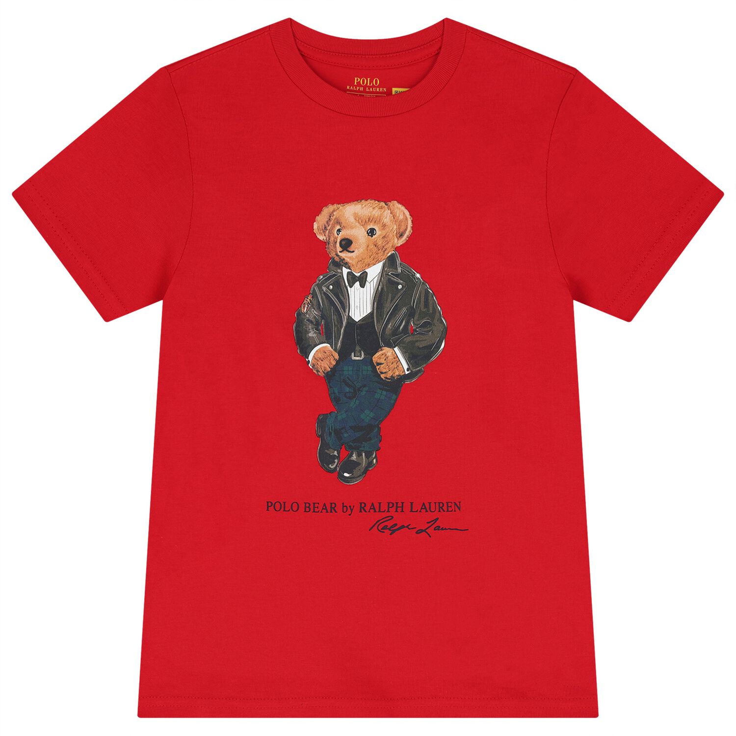 Boys Red Polo Bear T-Shirt, 1, hi-res