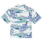 Boys White & Blue Tiger Poplin Shirt, 1, hi-res