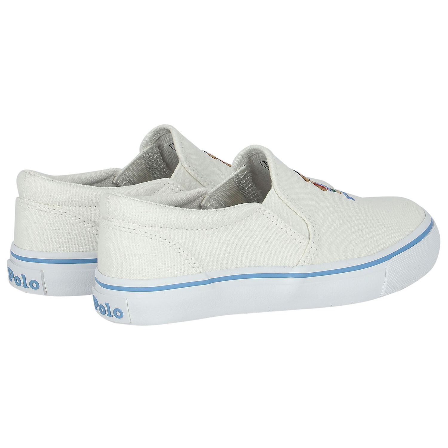 Girls Ivory Slip-On Trainers, 1, hi-res