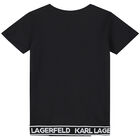 Girls Black Logo Dress, 1, hi-res